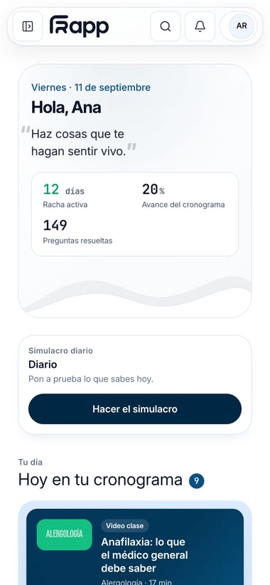 La misma pantalla de inicio vista en un teléfono